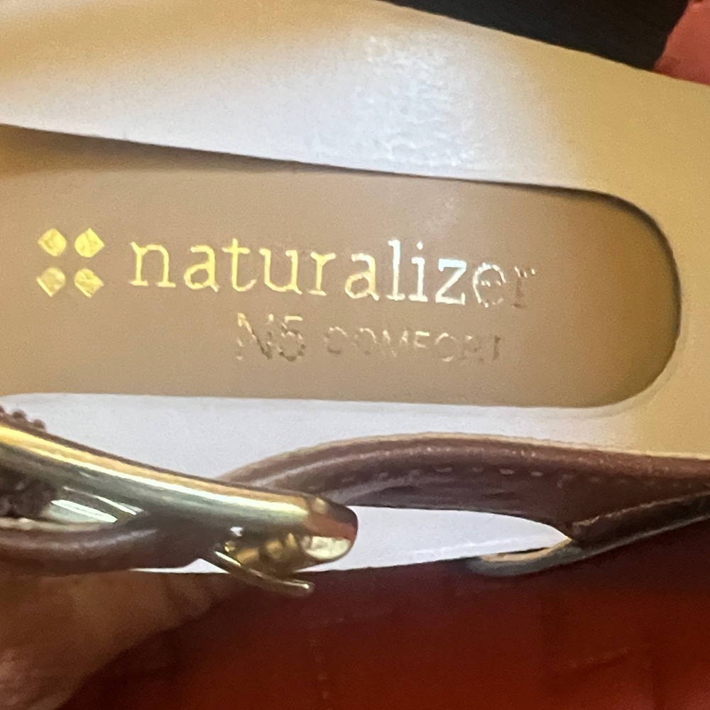 Naturalizer Black and Brown Patterned Heels 9M - Picture 5 of 6